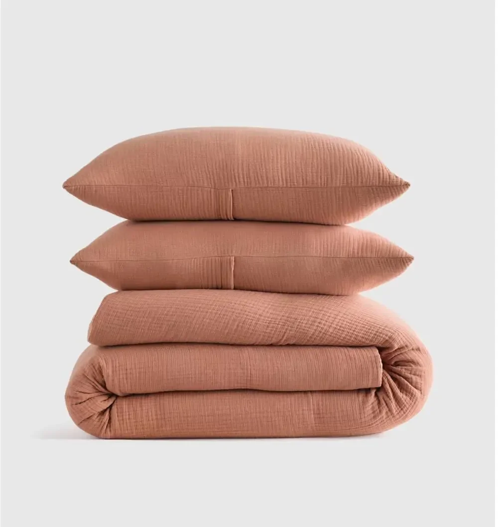QUINCE Organic Cotton Gauze Duvet Cover Set King/Cal King in SEDONA